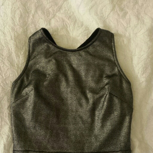 NWT ASTR Silver Criss-cross Back Dress Size S - Picture 2 of 6
